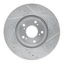 R1 06-14 Acura TSX Front & Rear Drilled & Slotted Silver Brake Rotor Set