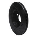 R1 99-09 Volvo XC70 Front Left Drilled & Slotted Black Brake Rotor