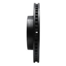 R1 03-03 Dodge Durango Front Right Drilled & Slotted Black Brake Rotor