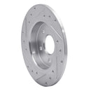 R1 12-18 Ford Focus Front & Rear Drilled & Slotted Silver Brake Rotor Set