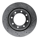 R1 99-99 Ford F-350 Super Duty 4WD Front Left Drilled & Slotted Silver Brake Rotor