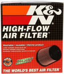 K&N Filter Universal Rubber Filter 2.5 inch Flange 5.25 inch Base 5.75 inch Height