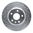 R1 20-22 Jaguar E-Pace Rear Drilled & Slotted Silver Brake Rotor Set