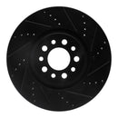 R1 14-25 Alfa Romeo Tonale Front Right Drilled & Slotted Black Brake Rotor