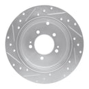 R1 09-15 Mitsubishi Lancer Front & Rear Drilled & Slotted Silver Brake Rotor Set