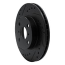 R1 93-02 Chevrolet Prizm Front Left Drilled & Slotted Black Brake Rotor