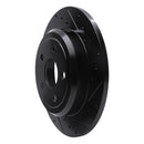 R1 11-22 Dodge Durango Front & Rear Drilled & Slotted Black Brake Rotor Set