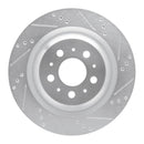 R1 17-25 Tesla Model 3 Rear Right Drilled & Slotted Silver Brake Rotor