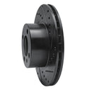 R1 76-77 BMW 320I (USA/Canada) Front Right Drilled & Slotted Black Brake Rotor