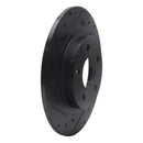 R1 98-05 Buick Park Avenue Rear Left Drilled & Slotted Black Brake Rotor