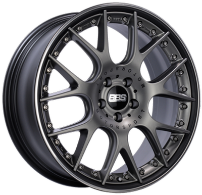 BBS CH-RII 20x10.5 5x112 ET35 Satin Platinum Center Black Lip SS Rim Prot Wheel -82mm PFS/Clip Req