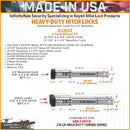 Gen-Y InfiniteRule (2) 5/8in x 3-5/8in Hitch Locks (1) 5/8in x 3-1/8in 2.5in Receiver Lock w/6 Keys
