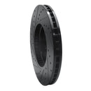 R1 2008-2014 Cadillac CTS Front Right Drilled & Slotted Black Brake Rotor