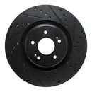 R1 21-25 Hyundai Sonata Front & Rear Drilled & Slotted Black Brake Rotor Set