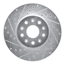 R1 16-25 Cadillac CT5 Front Drilled & Slotted Silver Brake Rotor Set