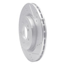 R1 14-19 Mercedes-Benz CLA250 Rear Right Drilled & Slotted Silver Brake Rotor