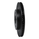 R1 11-25 Nissan Note (Mexico) Front Left Drilled & Slotted Black Brake Rotor