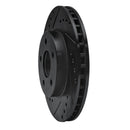R1 89-90 Ford Thunderbird Front Left Drilled & Slotted Black Brake Rotor