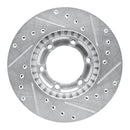 R1 81-87 Dodge Ram 50 Front Left Drilled & Slotted Silver Brake Rotor