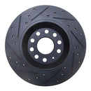 R1 18-25 Audi Q3 Front & Rear Drilled & Slotted Black Brake Rotor Set