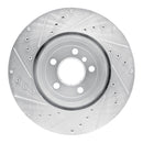R1 10-18 BMW 740Li Front & Rear Drilled & Slotted Silver Brake Rotor Set