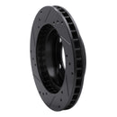 R1 76-93 Ford F-150 4WD Front Right Drilled & Slotted Black Brake Rotor