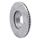 R1 10-13 Hyundai SANTA FE Front Right Drilled & Slotted Silver Brake Rotor