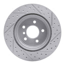 R1 07-19 BMW X5 Rear Left Drilled & Slotted Geo-Carbon Rotor