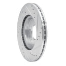 R1 13-19 Nissan Sentra Front Drilled & Slotted Silver Brake Rotor Set