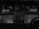 PRP 12-14 Ford Raptor Front Seat Covers (Pair) - Black w Silver Stitch
