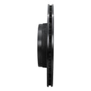 R1 17-24 Maserati LeVante Rear Left Drilled & Slotted Black Brake Rotor