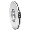 R1 90-98 Audi 90 Front Right Drilled & Slotted Silver Brake Rotor