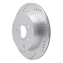 R1 03-19 Infiniti FX35 Front & Rear Drilled & Slotted Silver Brake Rotor Set