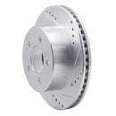 R1 99-06 Jeep TJ (Canada - See Wrangler for US) Front Right Drilled & Slotted Silver Brake Rotor