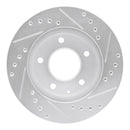 R1 93-03 Ford Probe Front & Rear Drilled & Slotted Silver Brake Rotor Set