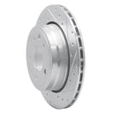 R1 1995-2006 Jaguar XJS Rear Right Drilled & Slotted Silver Brake Rotor