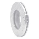 R1 90-97 Infiniti Q45 Front Right Drilled & Slotted Silver Brake Rotor