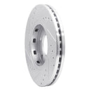 R1 01-07 Chrysler Voyager Front Right Drilled & Slotted Silver Brake Rotor