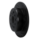 R1 98-10 Lexus GS400 Rear Right Drilled & Slotted Black Brake Rotor