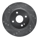 R1 11-15 Mazda 2 (Mexico) Front Left Drilled & Slotted Silver Brake Rotor