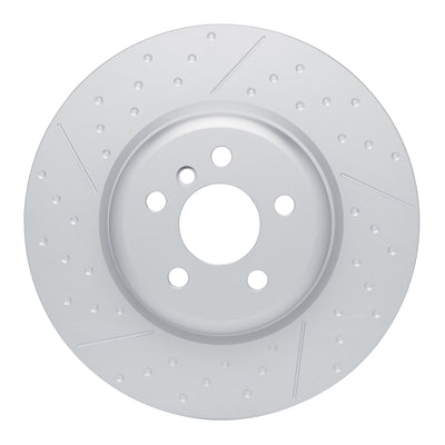 DFC 20-25 BMW M440i Left Rear GeoSPEC Coated Rotor - Dimpled and Slotted