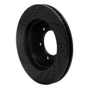R1 06-10 Hummer H3T Front Right Drilled & Slotted Black Brake Rotor