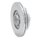 R1 1979-1983 Mazda RX-7 Front Right Drilled & Slotted Silver Brake Rotor