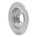 R1 93-98 Jeep Grand Wagoneer Rear Right Drilled & Slotted Silver Brake Rotor