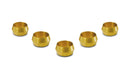 Vibrant Brass Olive Inserts 3/8in - Pack of 5
