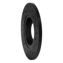R1 80-83 Toyota Corolla (US/Canada) Front Left Drilled & Slotted Black Brake Rotor