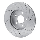 R1 06-11 Mercedes-Benz B200 Front Left Drilled & Slotted Silver Brake Rotor