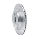 R1 19-23 Subaru Crosstrek Rear Right Drilled & Slotted Silver Brake Rotor