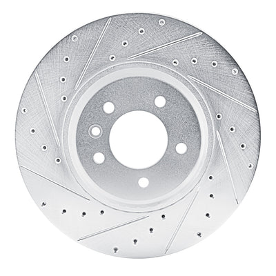 R1 20-25 Land Rover Defender 90 Front Left Drilled & Slotted Silver Brake Rotor