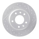 R1 98-15 Ford Fusion Rear Right Drilled & Slotted Geo-Carbon Rotor